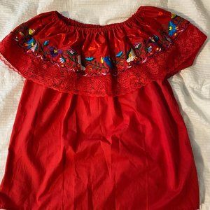 Red Off-the-Shoulder Top